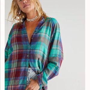 Button down plaid shirt